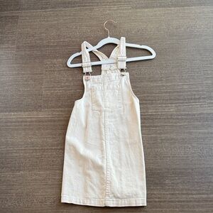 Kids Cream Denim Overalls